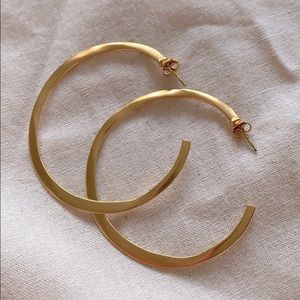Gorjana Hammered Gold Hoop Earrings